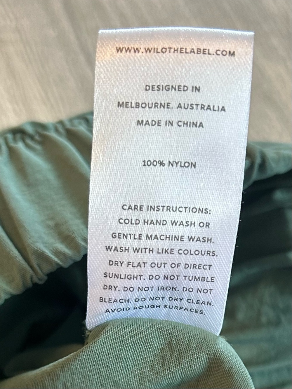WILO the Label Pine Green Parachute Cargo Jogger Pants Adjustable Hems Sz Medium - Picture 7 of 10